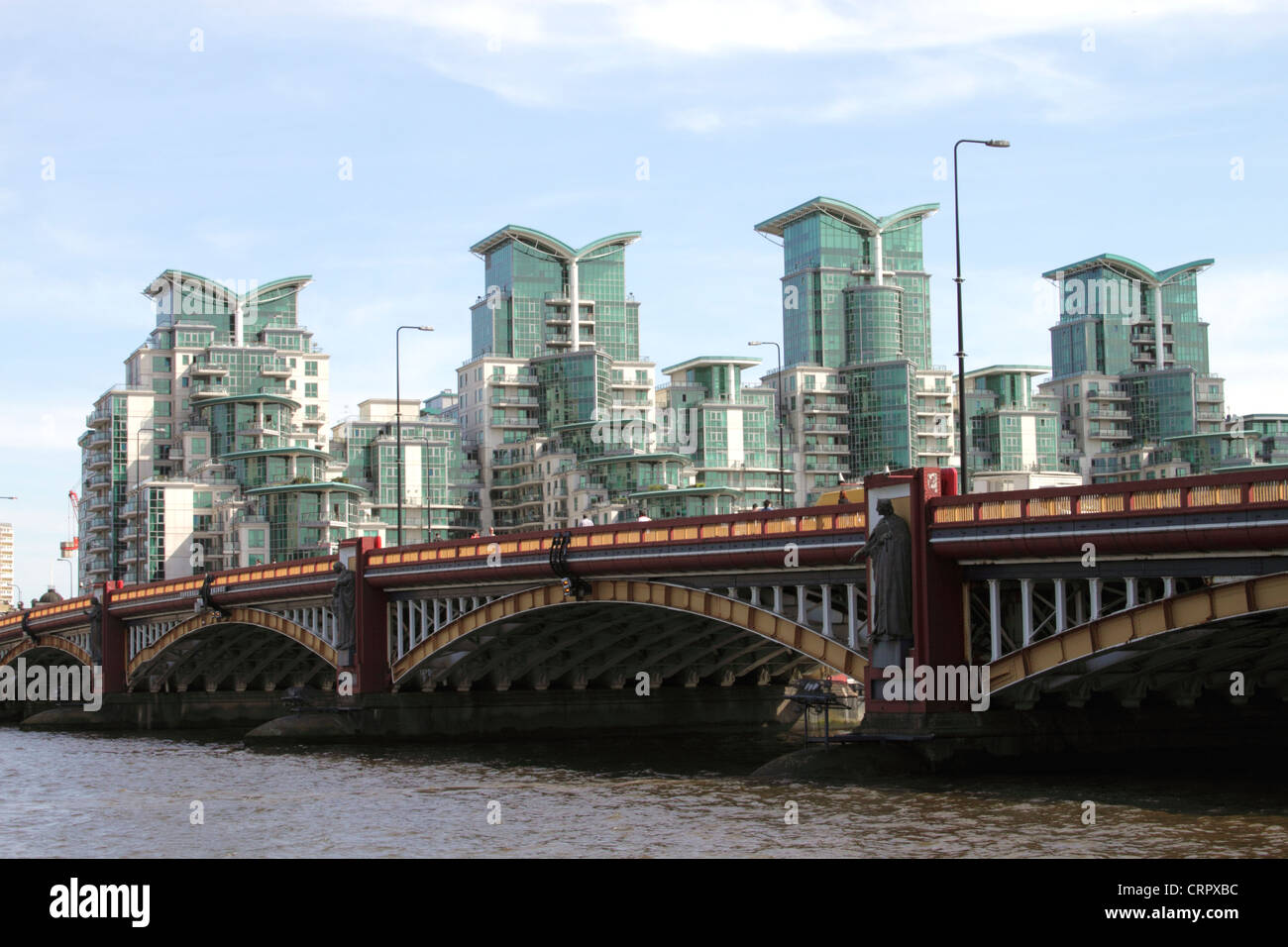Vauxhall Bridge and St George's Wharf London Stock Photo