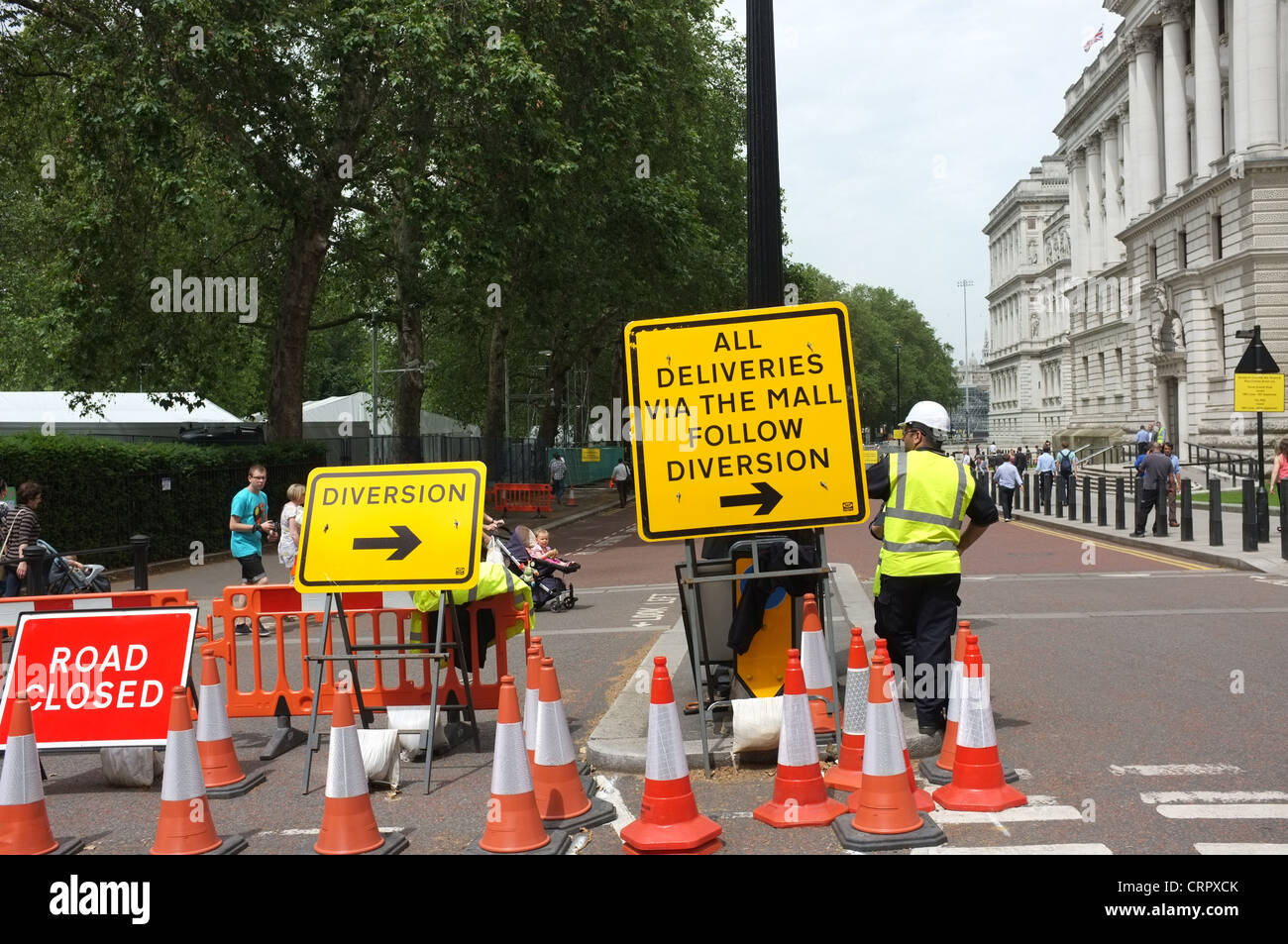 Olympic signage, Horse Guards Road, London SW1A UK Stock Photo