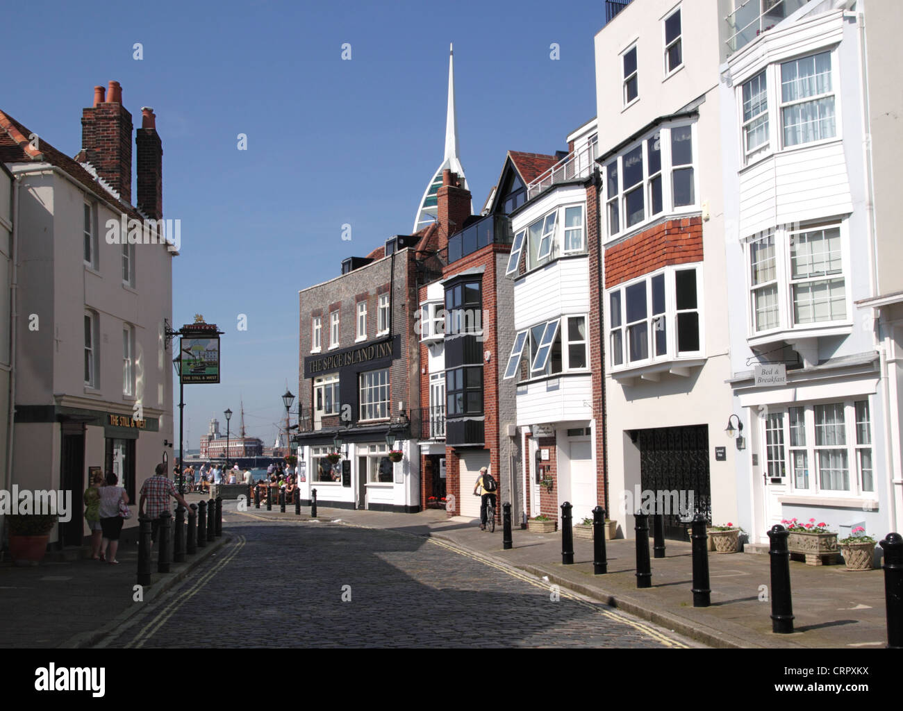 Broad Street Old Portsmouth Hampshire Stock Photo