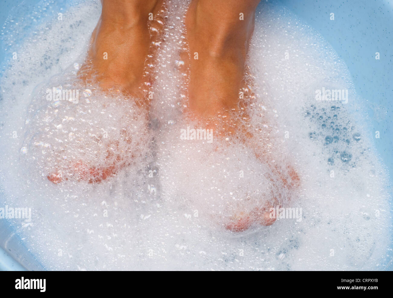 woman legs in relax spume Stock Photo