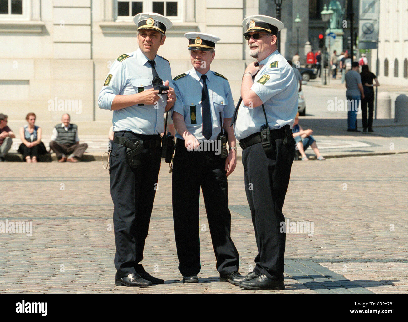 Danish police on the Palace Square in Copenhagen Stock Photo - Alamy