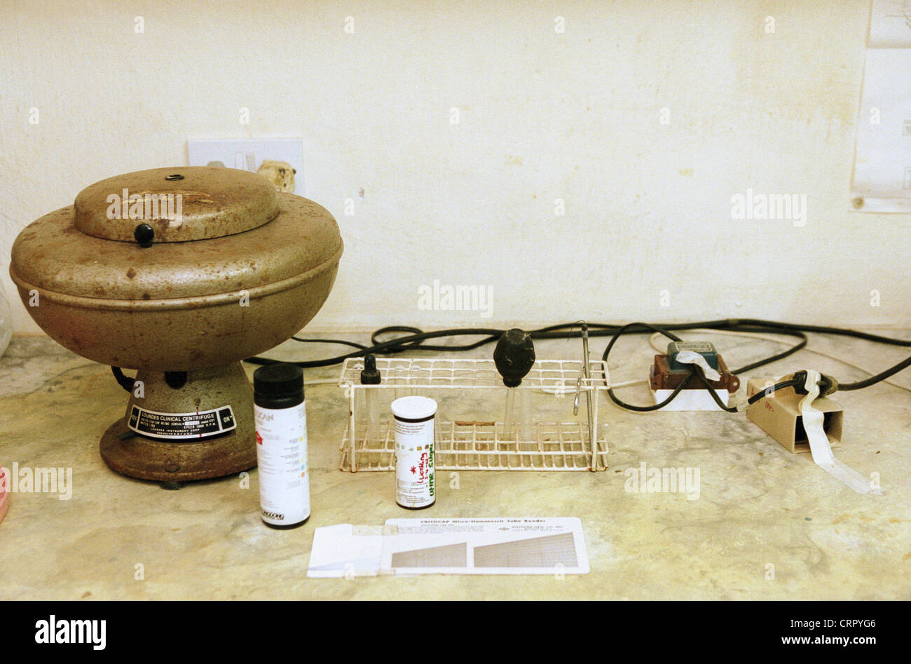 Laboratory equipment of the hospital Rusitu Stock Photo Alamy