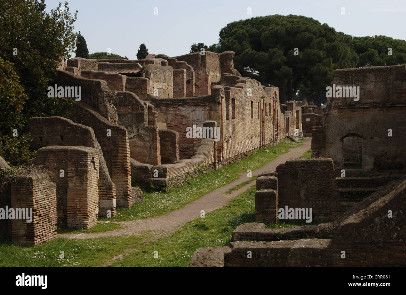 Ostia Antica. Roman city. Remains. Italy. Stock Photo
