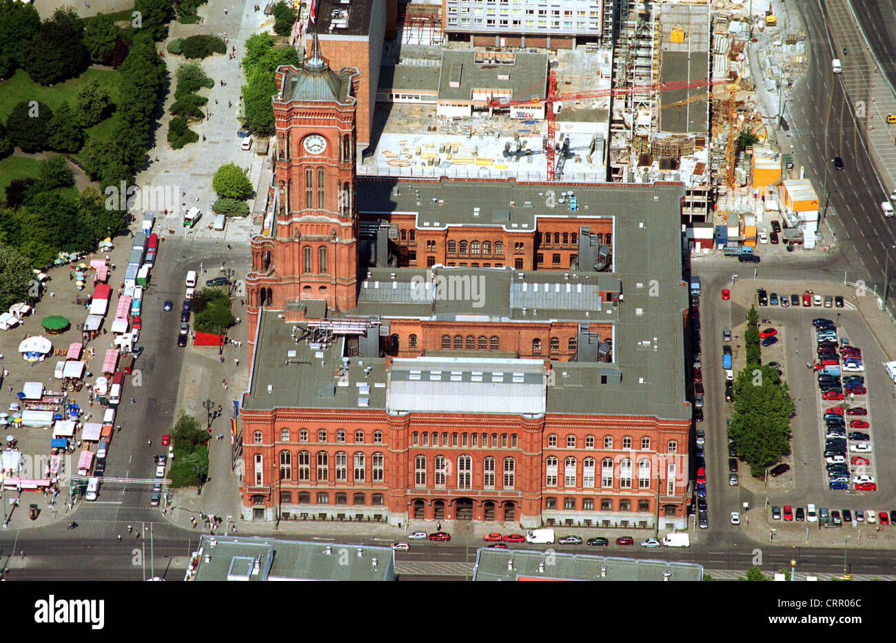 Rotes Rathaus, Berlin, Aerial View Stock Photo - Alamy