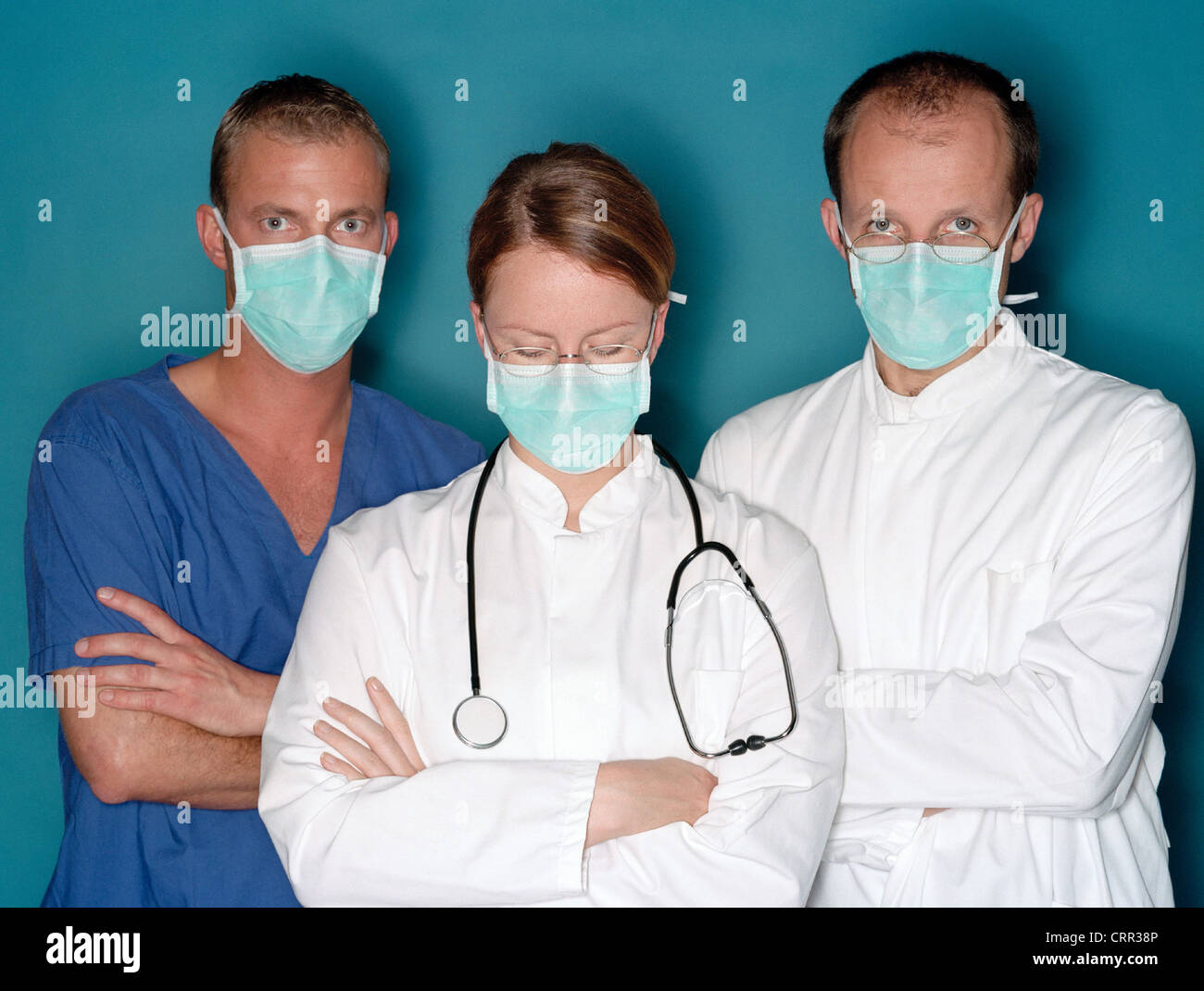 Group of two physicians and nurses with surgical masks Stock Photo Alamy
