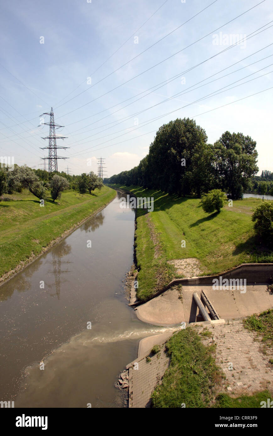 The Emscher sewage system in the Ruhr Stock Photo