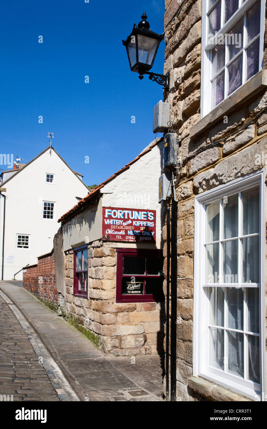 Whitby Kippers Smokehouse on Henrietta Street in Whitby North Yorkshire