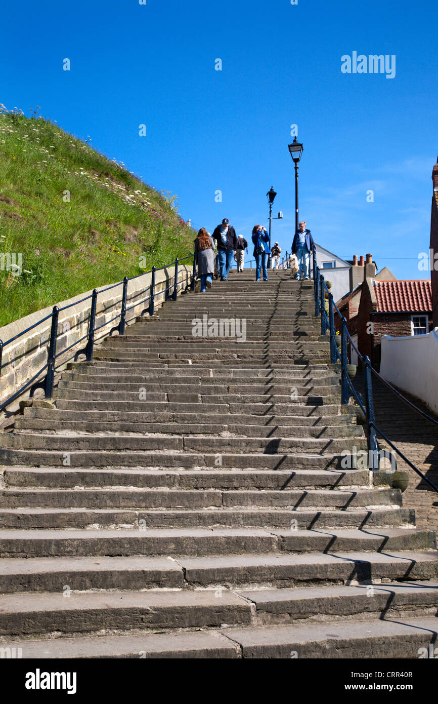 The 199 Steps in Whitby North Yorkshire England Stock Photo - Alamy