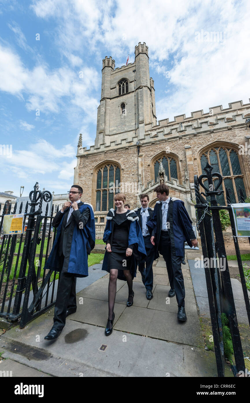 Students graduating at Cambridge University Stock Photo