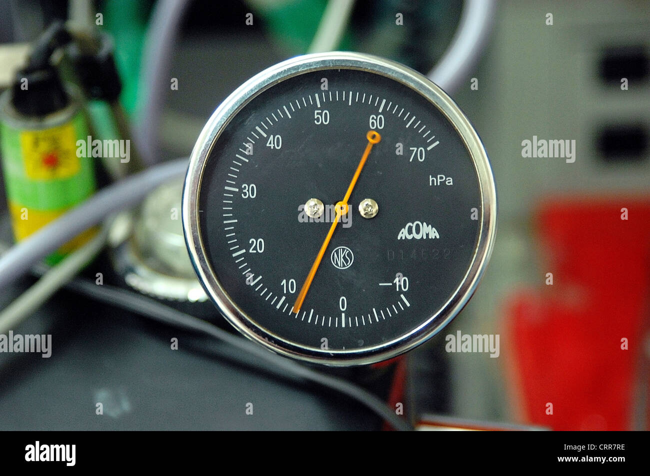 Pressure gauge indicator Stock Photo