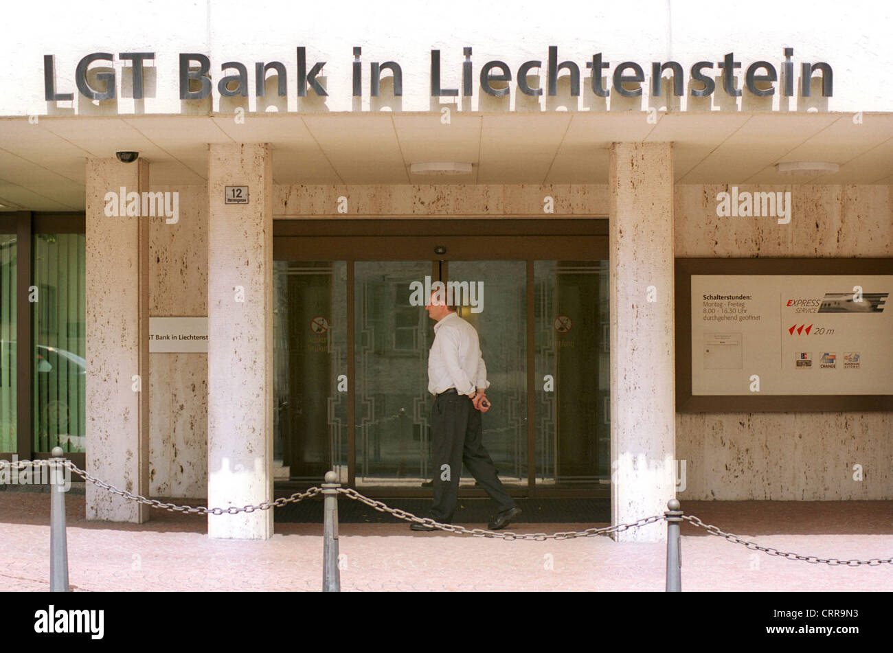LGT Bank in Vaduz (Principality of Liechtenstein) Stock Photo