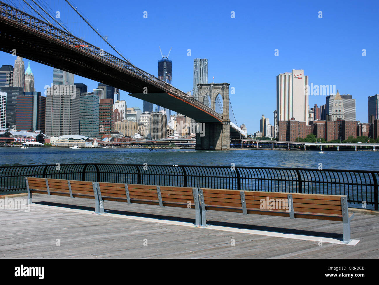 Brooklyn Park along the East River. Stock Photo