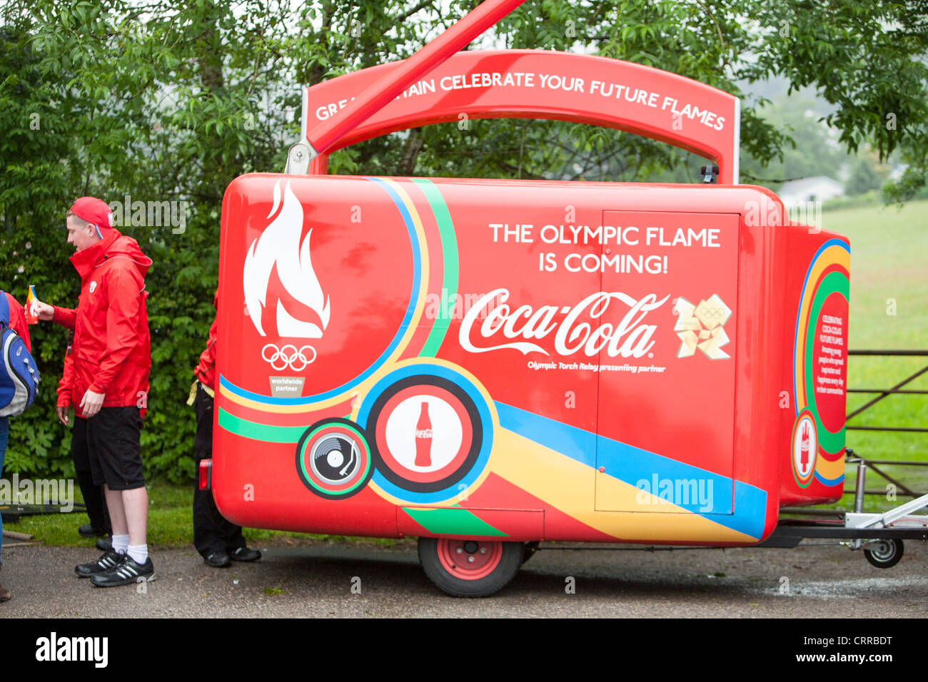 Coca Cola Sponsoring The Olympic Torch Relay In Ambleside Lake Coca cola sponsoring the olympic torch relay in ambleside lake