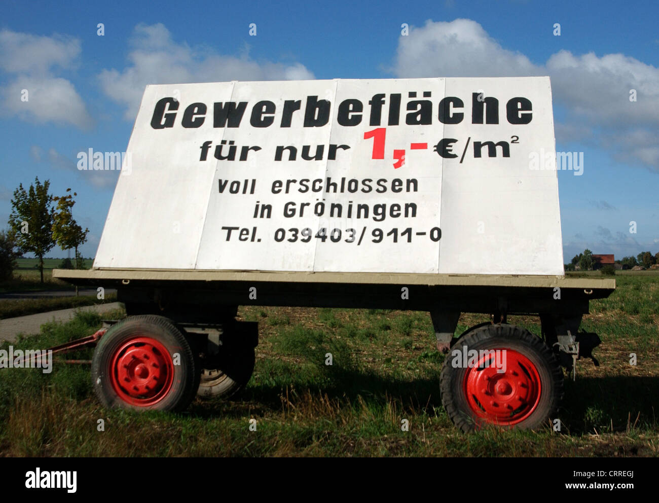 Offer for Gewerbeflaeche in Saxony-Anhalt Stock Photo