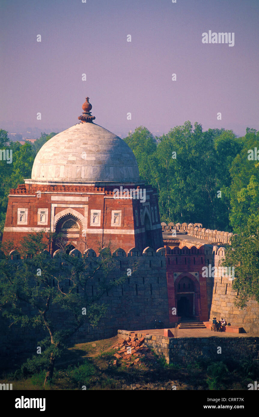 India; Delhi, Tomb of Ghiyas-ud-din Tughlaq, Stock Photo