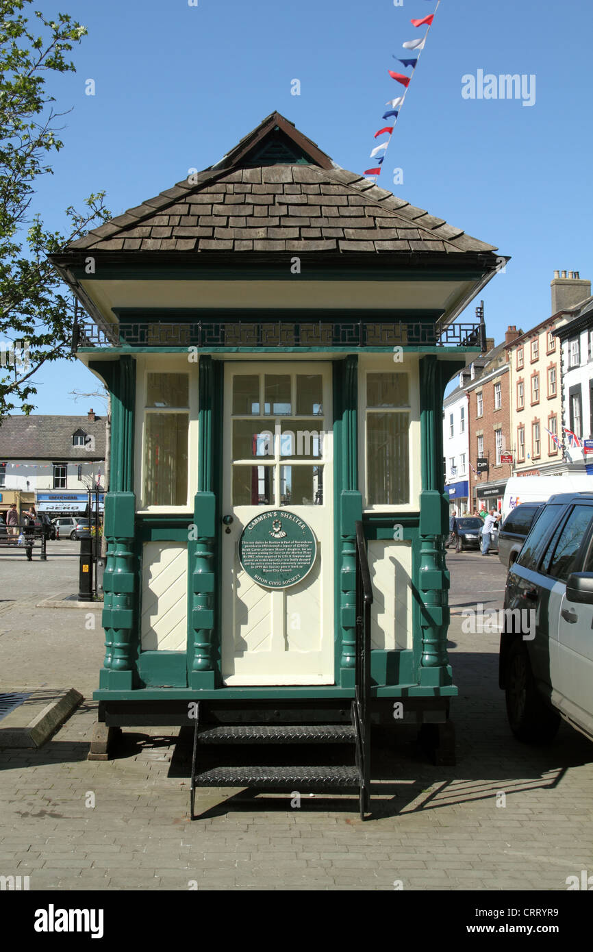 Cabmen's Shelter Market Square, Ripon, North Yorkshire, England. By