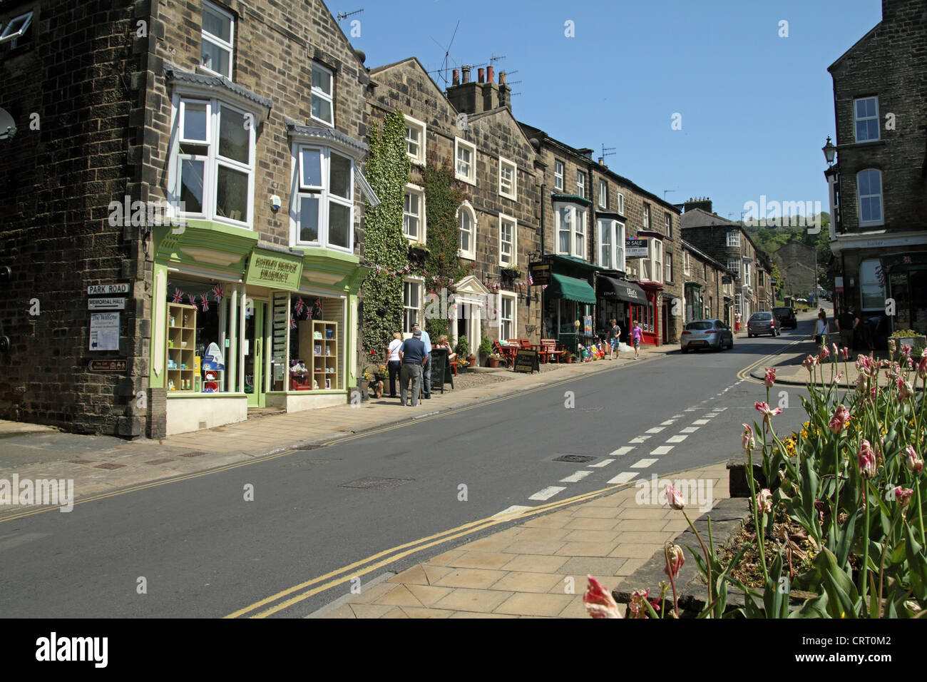 High Street Pateley Bridge, North Yorkshire, England. Situated in the