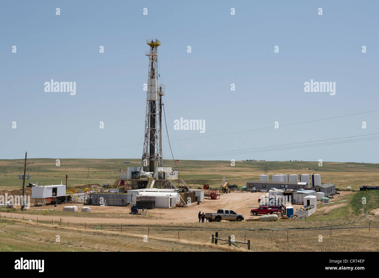 Drilling rig near Hardesty, Oklahoma Stock Photo