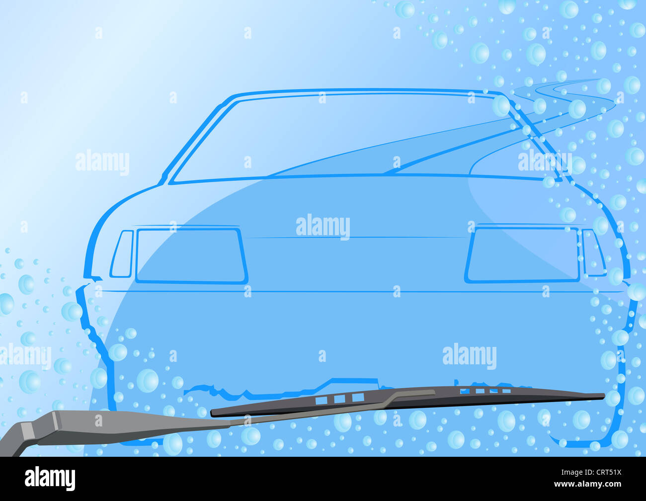 Automotive windshield and the car Stock Photo Alamy