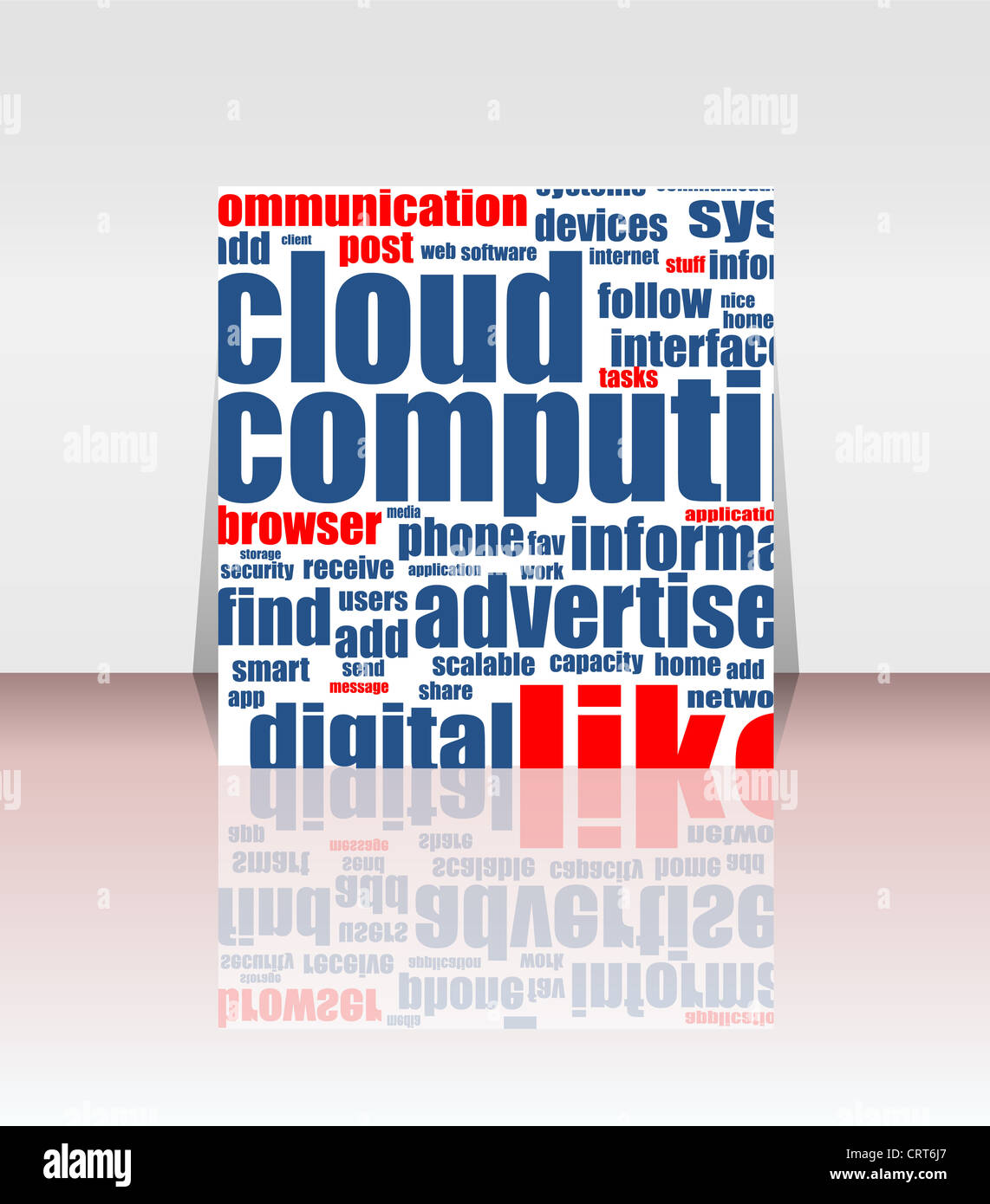 Cloud computing concept design, flyer or cover Stock Photo