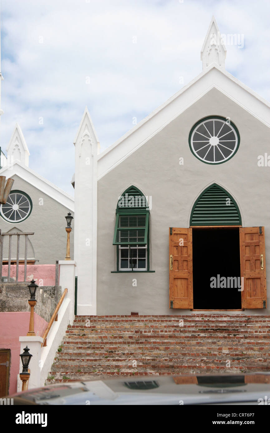 St Peters Anglican Church, St George's, Bermuda Stock Photo