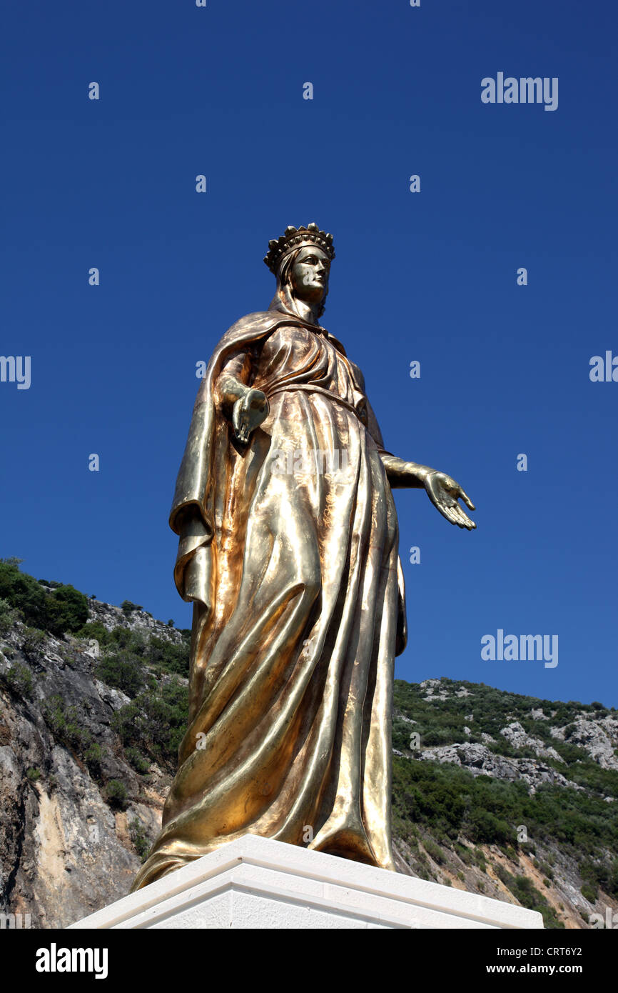 Bronze statue of the Virgin Mary, Ephesus, Turkey, where she is believed to be buried Stock Photo