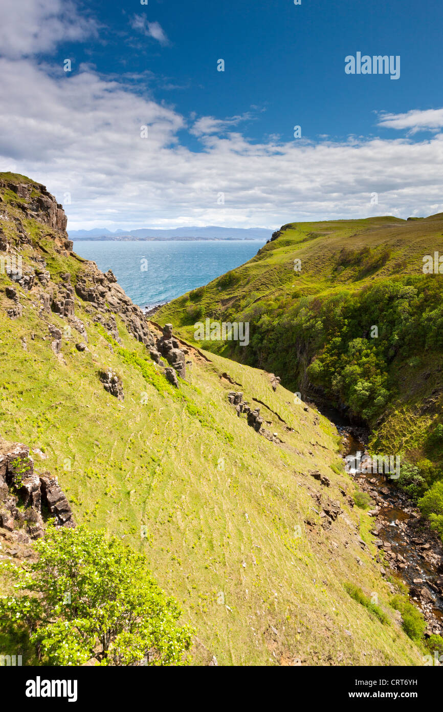 Inver Tote, The gorge formed by the river Lealt, Isle of Skye, Scotland, Europe Stock Photo