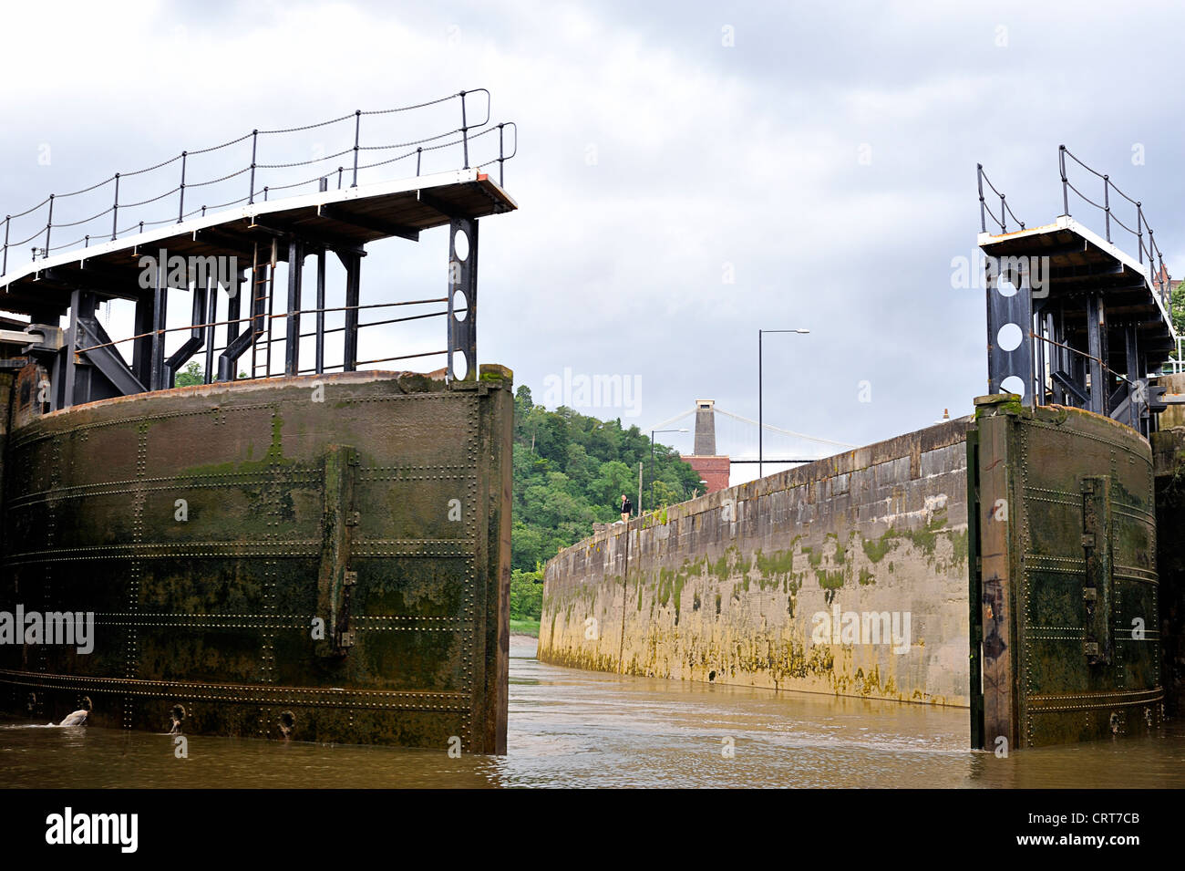 Cumberland Basin Lock Gates opening, Bristol UK Stock Photo Alamy