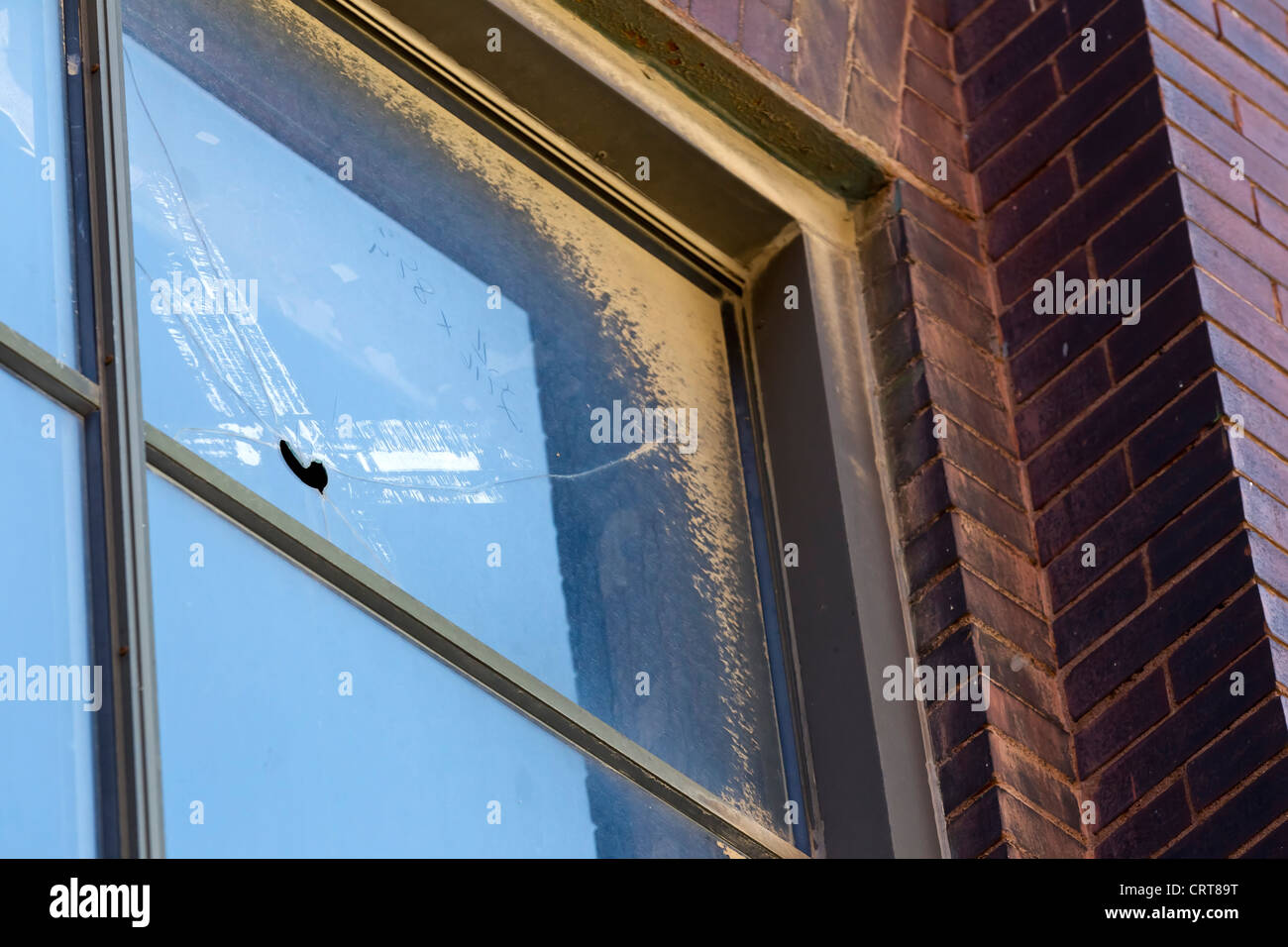 Old windows on a red brick wall Stock Photo - Alamy