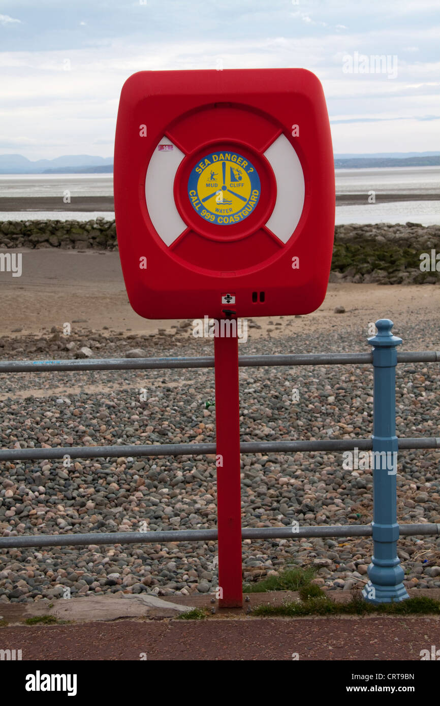 Morecambe Bay Lifebouy Stock Photo Alamy