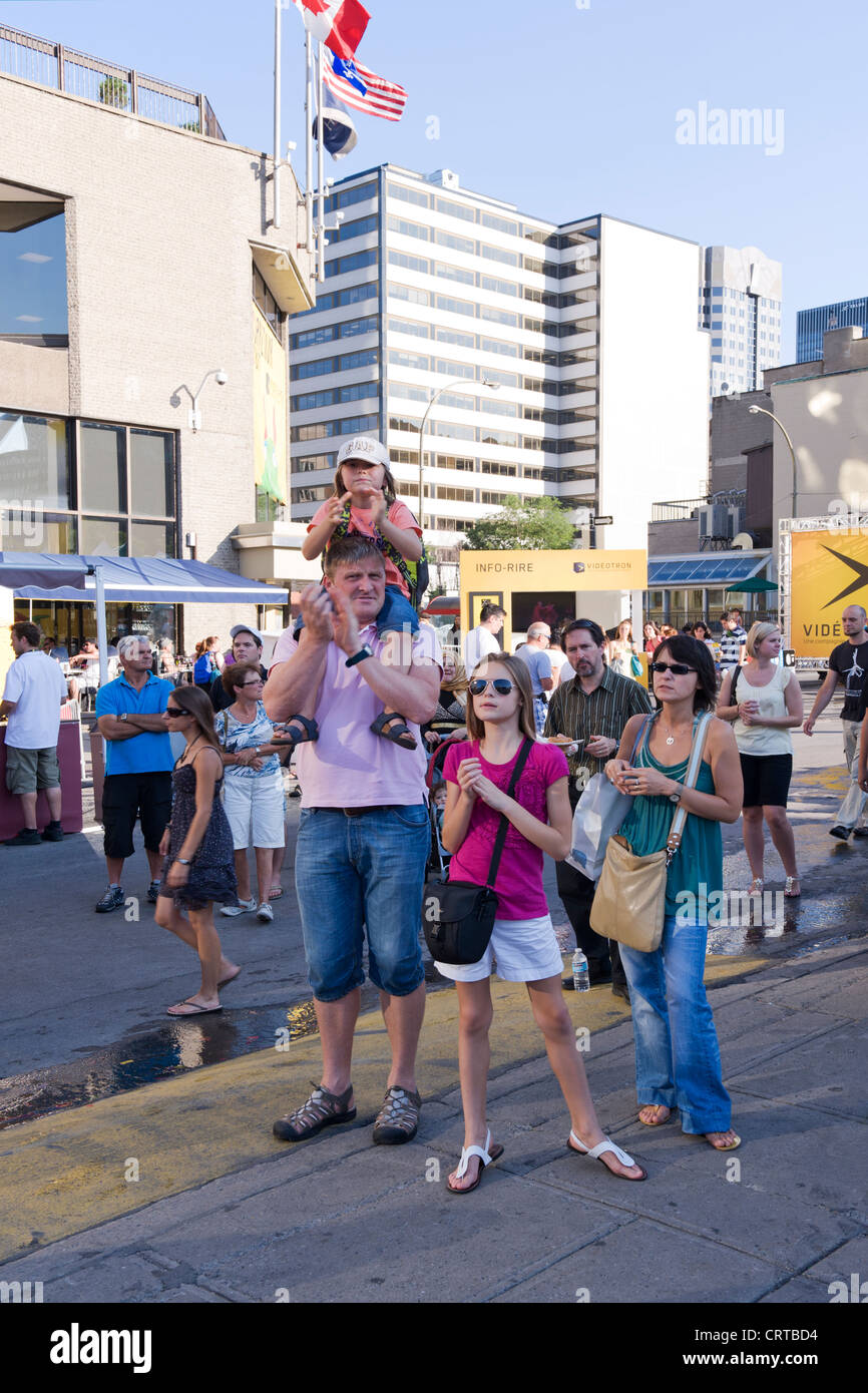 People attending the Just for Laughs Festival in Montreal, province of