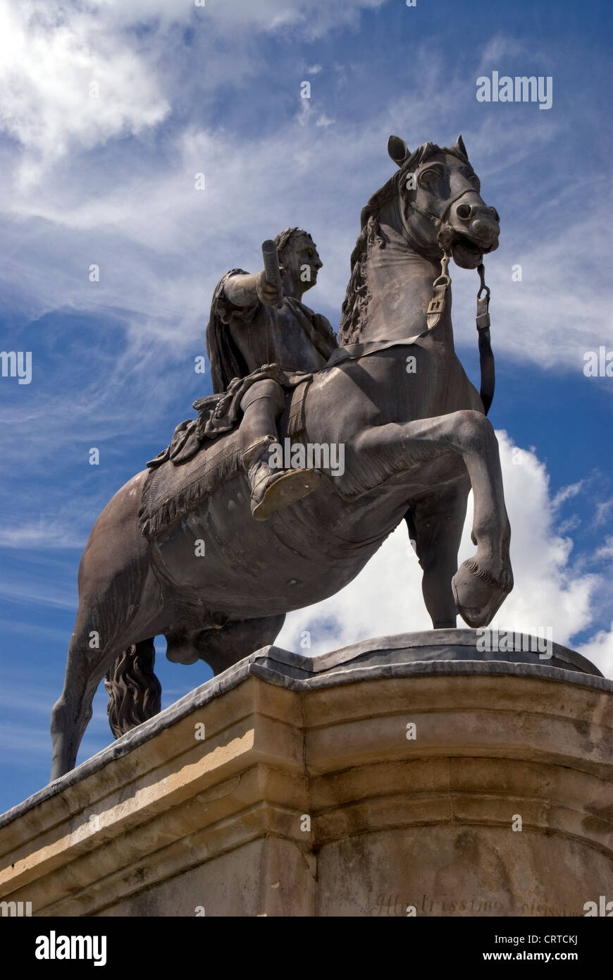 Statue of William the Third on horseback, The Square, Petersfield, Hampshire, UK. Stock Photo