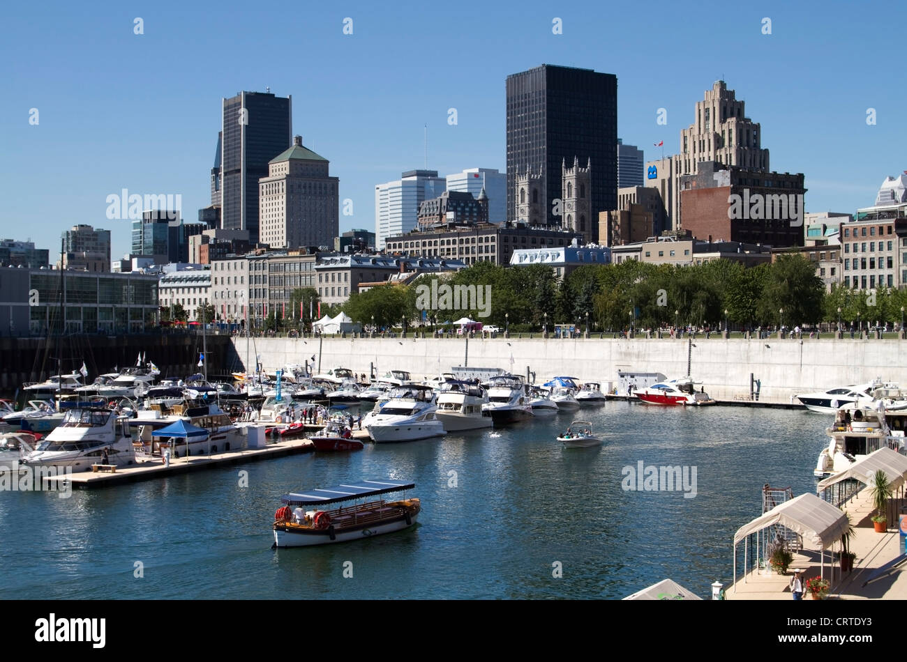 Downtown Montreal as seen from the old port, Quebec Stock Photo