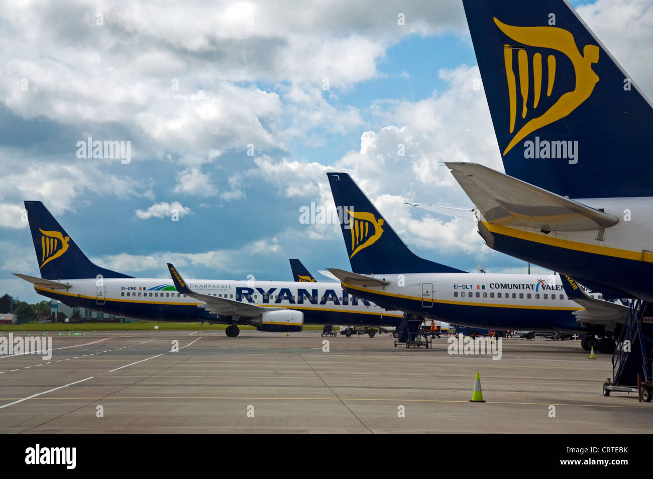 Ryanair Boeing 737-800 series aircraft on the stand Stock Photo