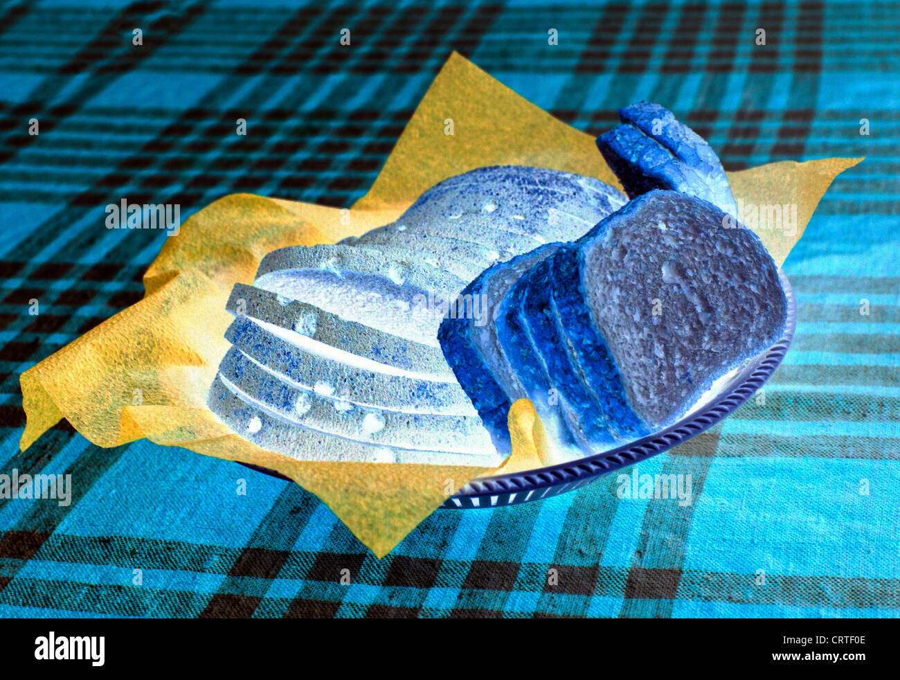 Shading Bread Shaded types of bread lay on braid dish Stock Photo - Alamy