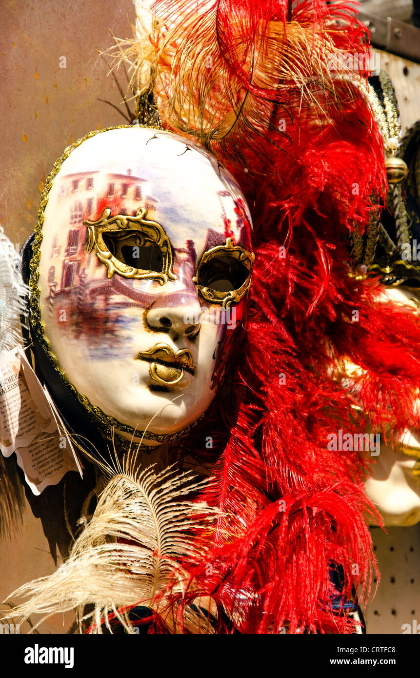 Carnival masks for sale Venice (Venezia) Veneto Italy Europe Stock Photo