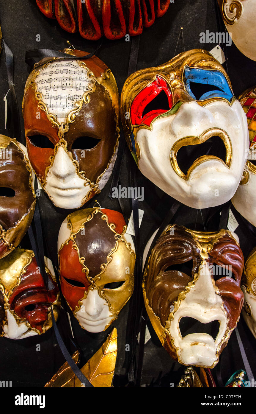 Carnival masks for sale Venice (Venezia) Veneto Italy Europe Stock Photo