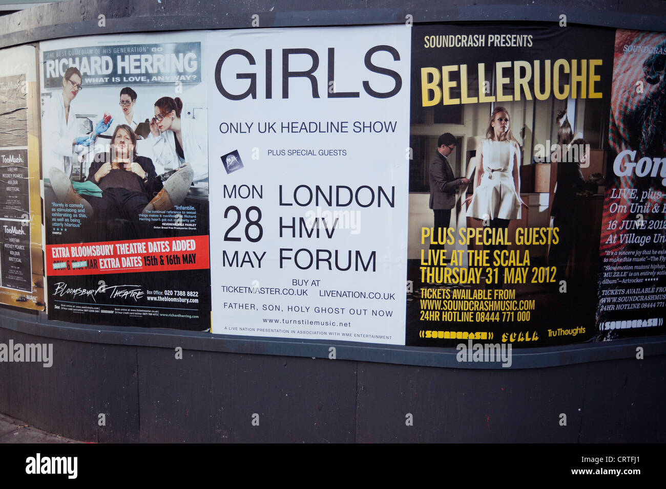 promotional posters on billboard, London, England, UK Stock Photo