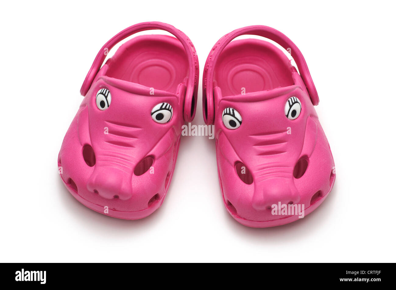 Pink Plastic Clogs Stock Photo