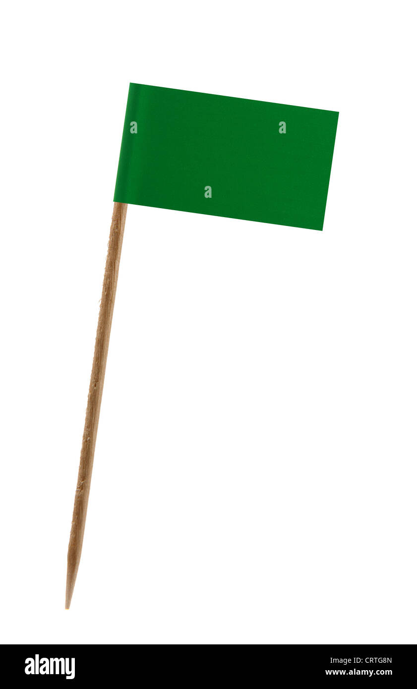 Tooth pick wit a small paper flag of Libia Stock Photo