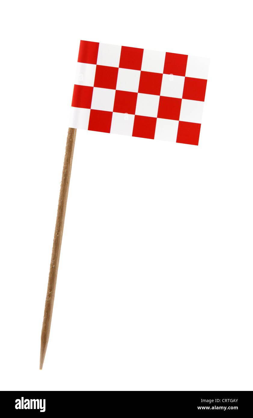 Tooth pick wit a small paper flag of Noord Brabant Stock Photo
