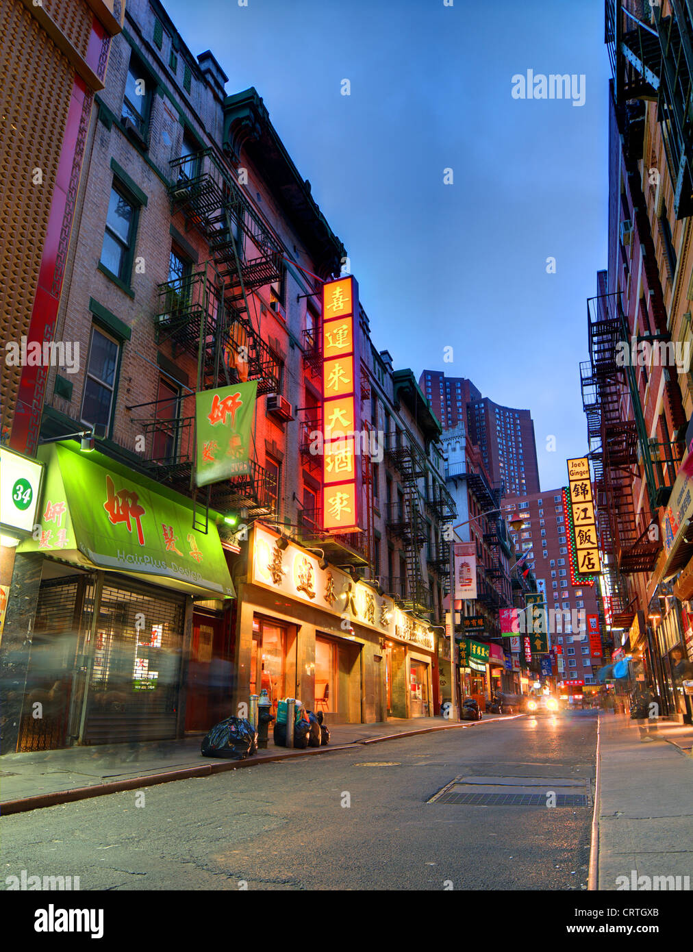 Chinatown in the New York City borough of Manhattan. Stock Photo