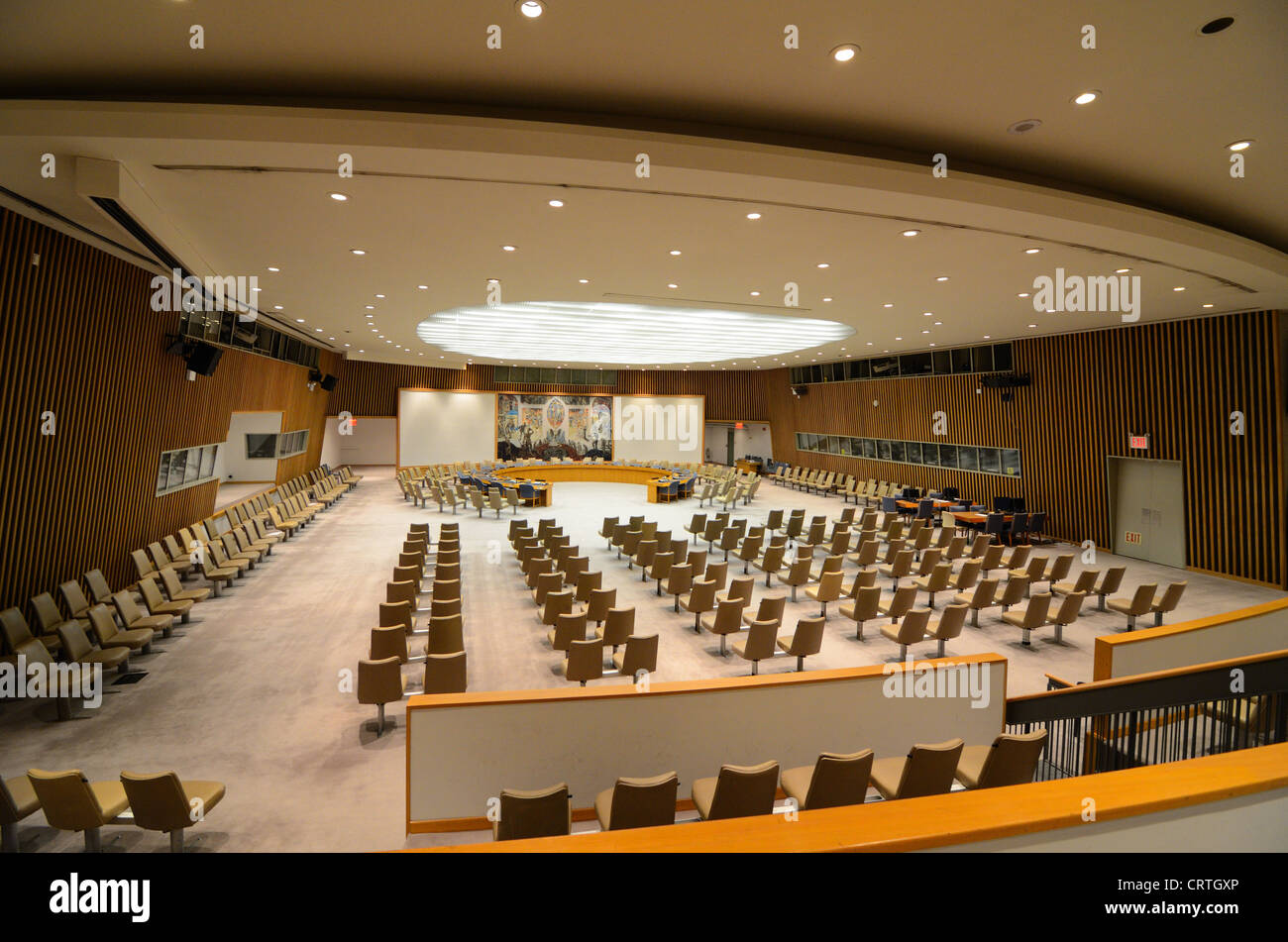 Security Council Chamber at the United Nations Headquarters Stock Photo