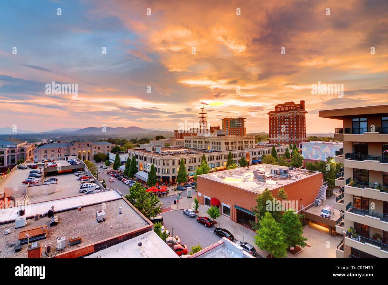 Downtown Asheville, North Carolina at Grove Arcade Stock Photo Alamy