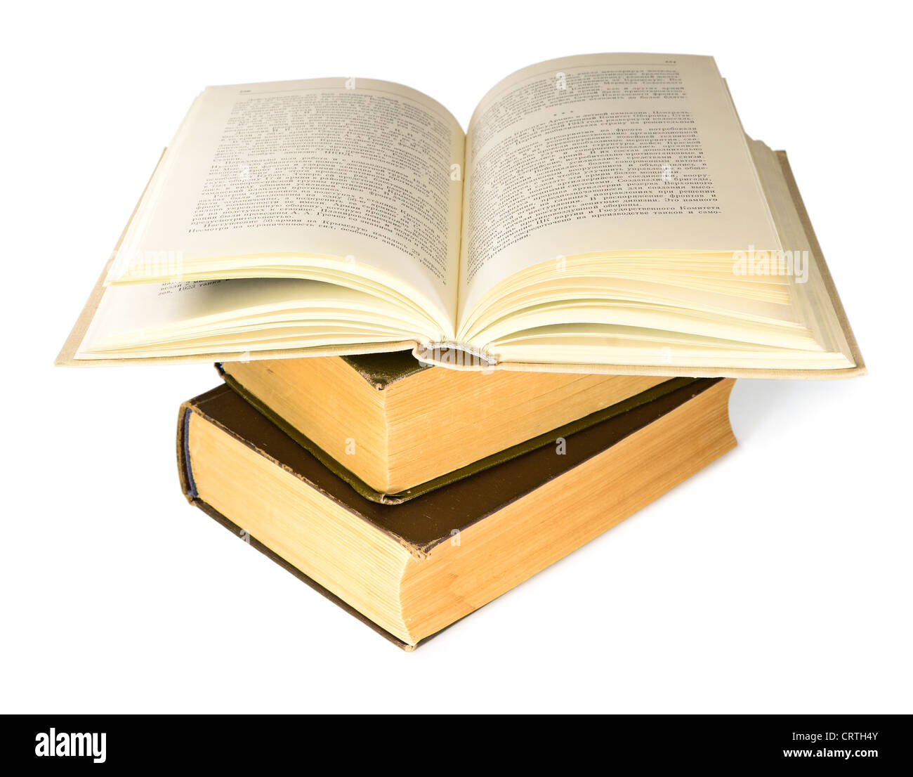 Old books isolated on a white background Stock Photo - Alamy