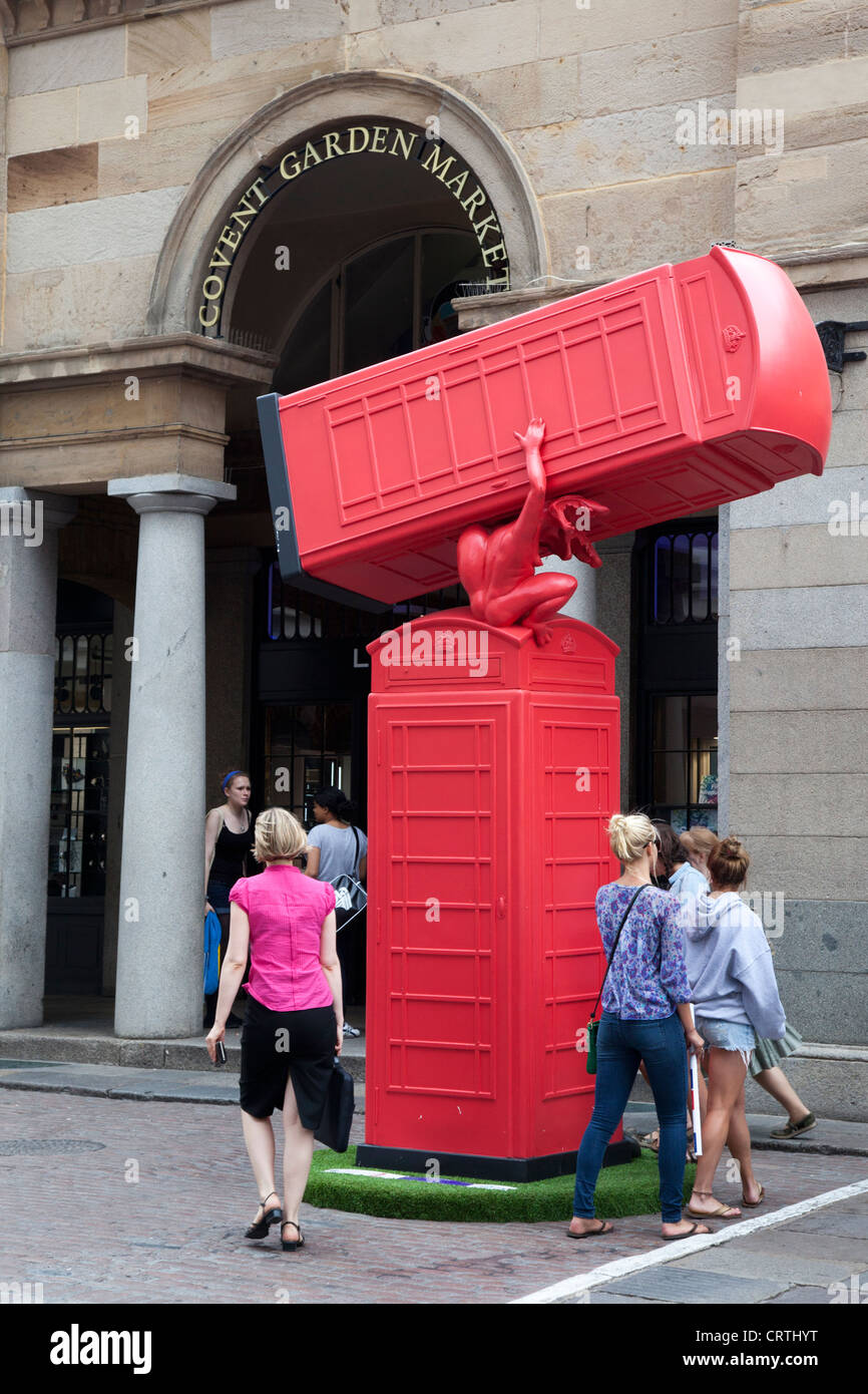 BT ArtBox, design "T" for Telephone by David Mach, Covent Garden