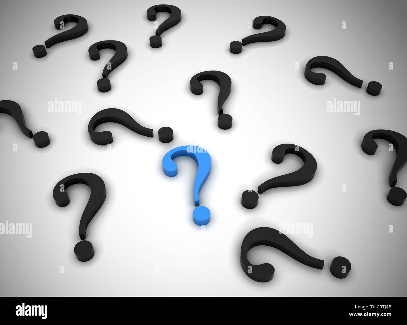 Single Questions Single blue question the right choice Stock Photo - Alamy