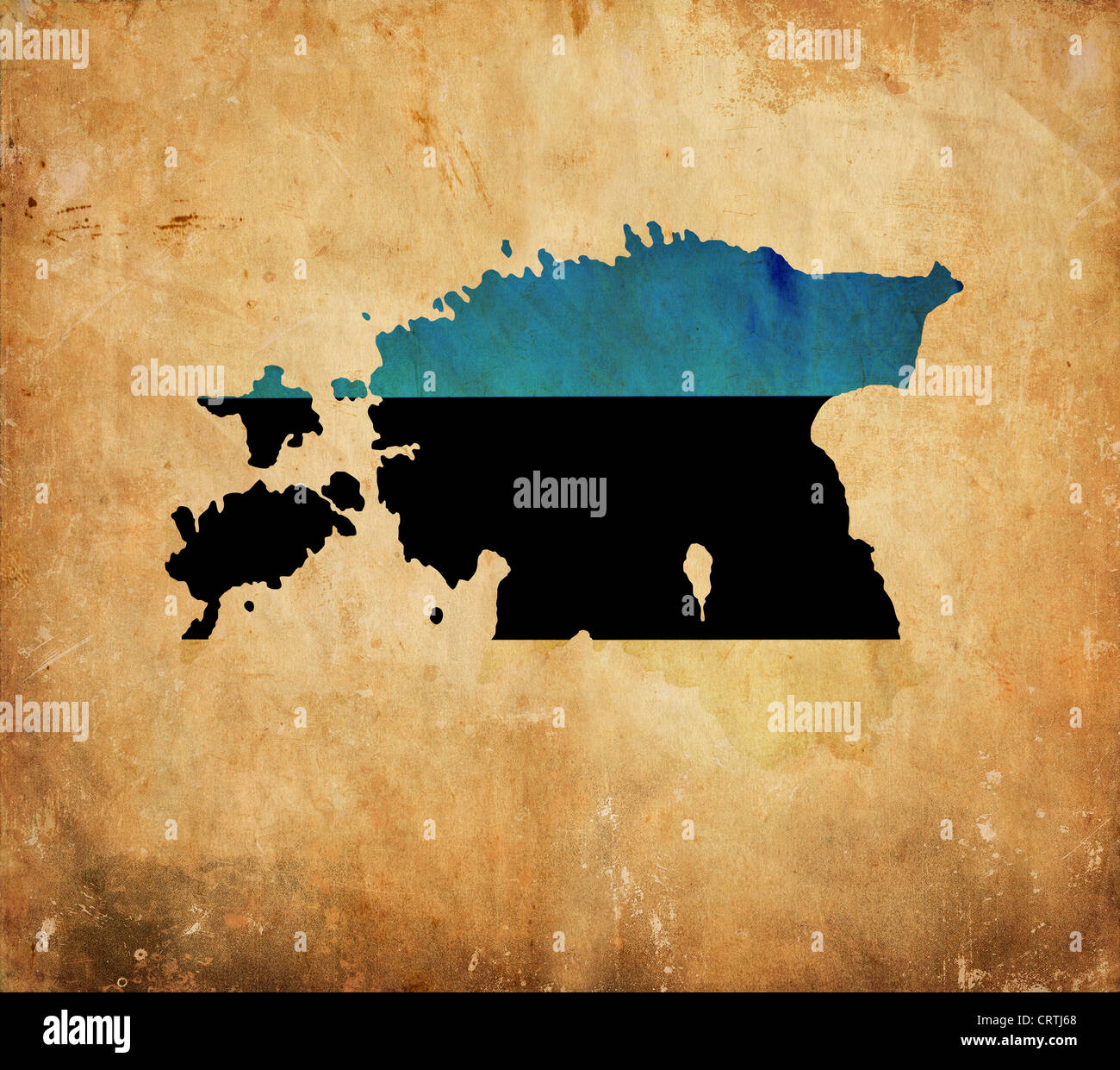 Vintage map of Estonia on grunge paper Stock Photo - Alamy