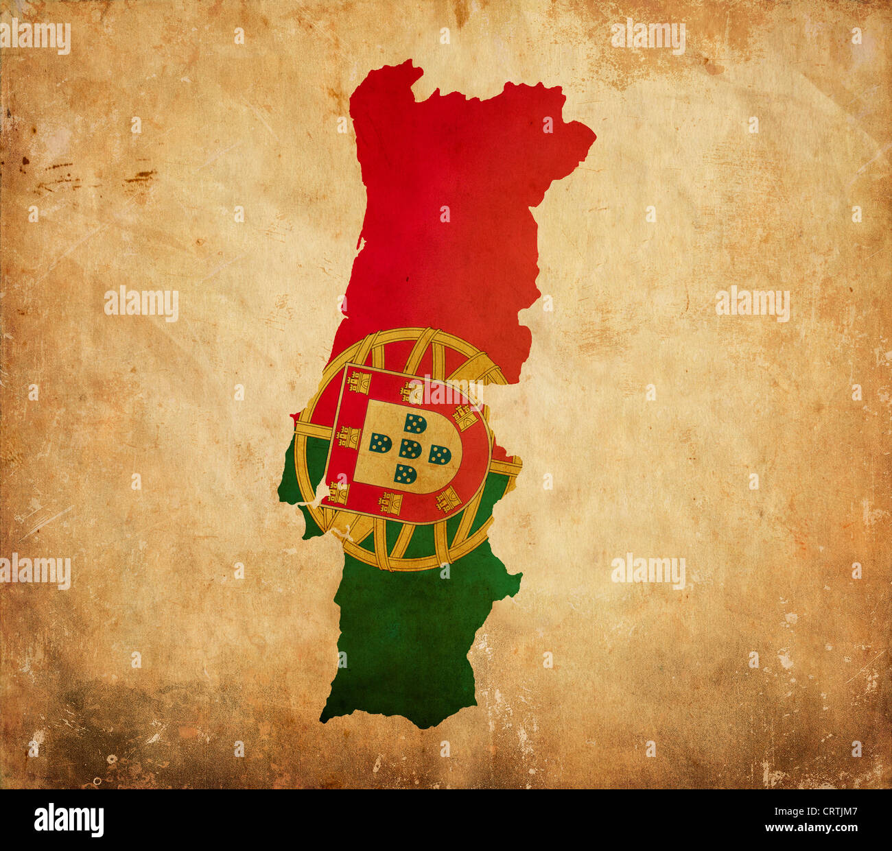 vintage-map-of-portugal-on-grunge-paper-stock-photo-alamy