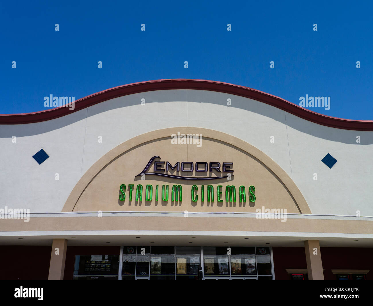 A movie theater sign above the entrance of the theater in the Central